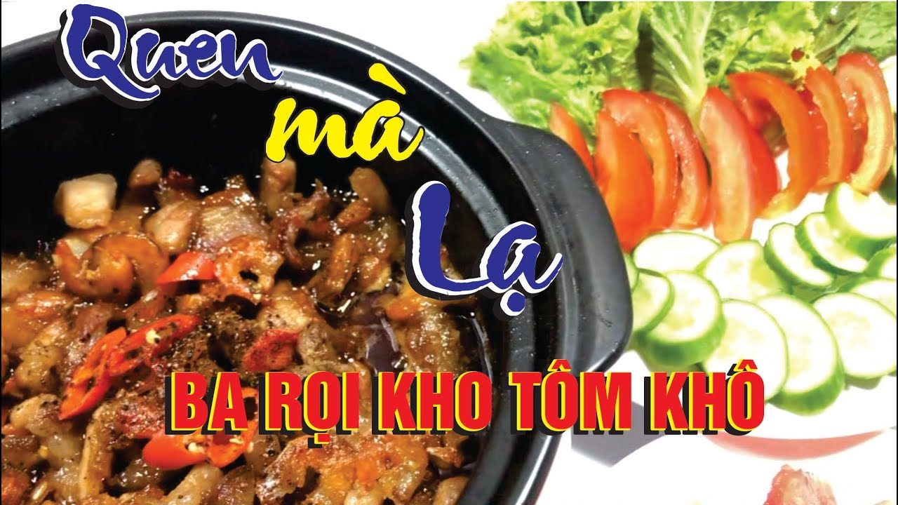 Cách làm ba rọi kho tôm khô