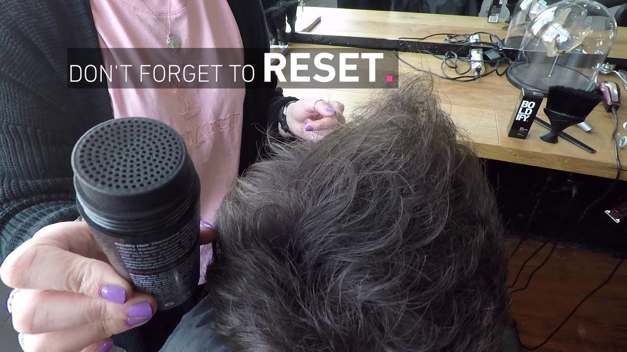 BOLDIFY Hair Thickening Fibers Demonstration - Amazing Thin Hair Transformation in 60 Seconds!