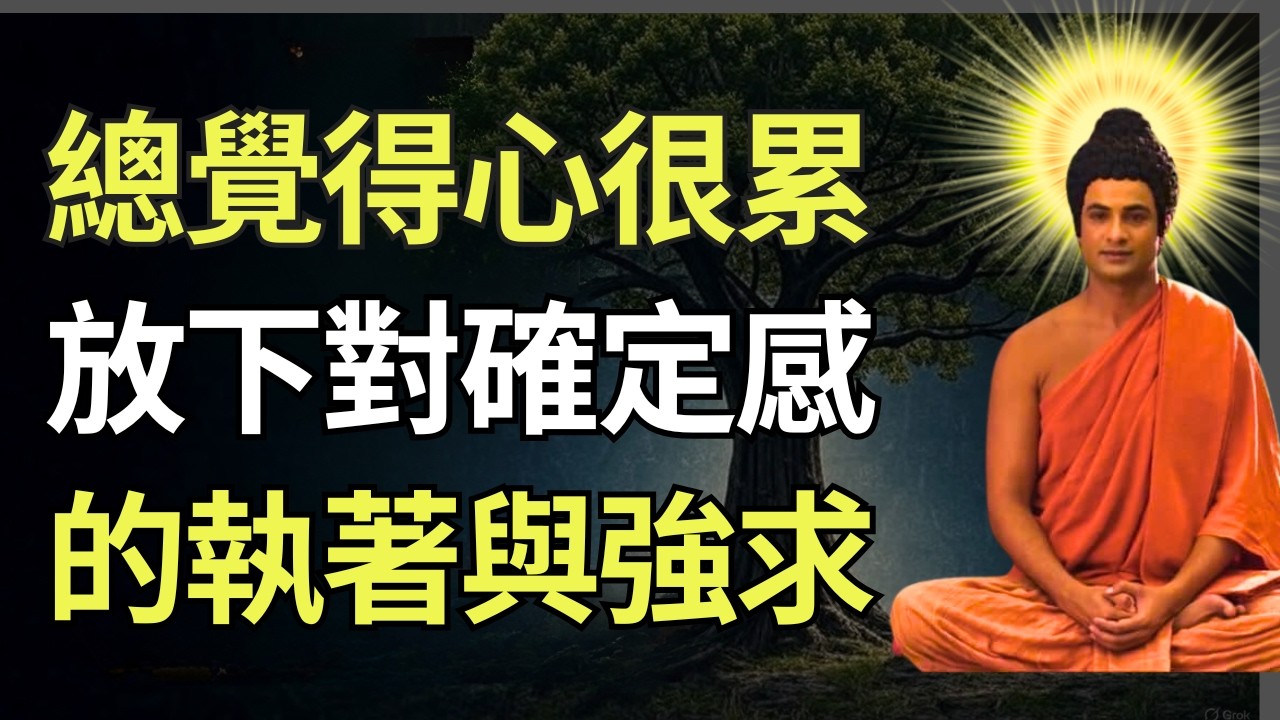 睡前佛法故事 | 總覺得心累焦慮？老僧明心教你放下「確定感」，找回真正的平靜