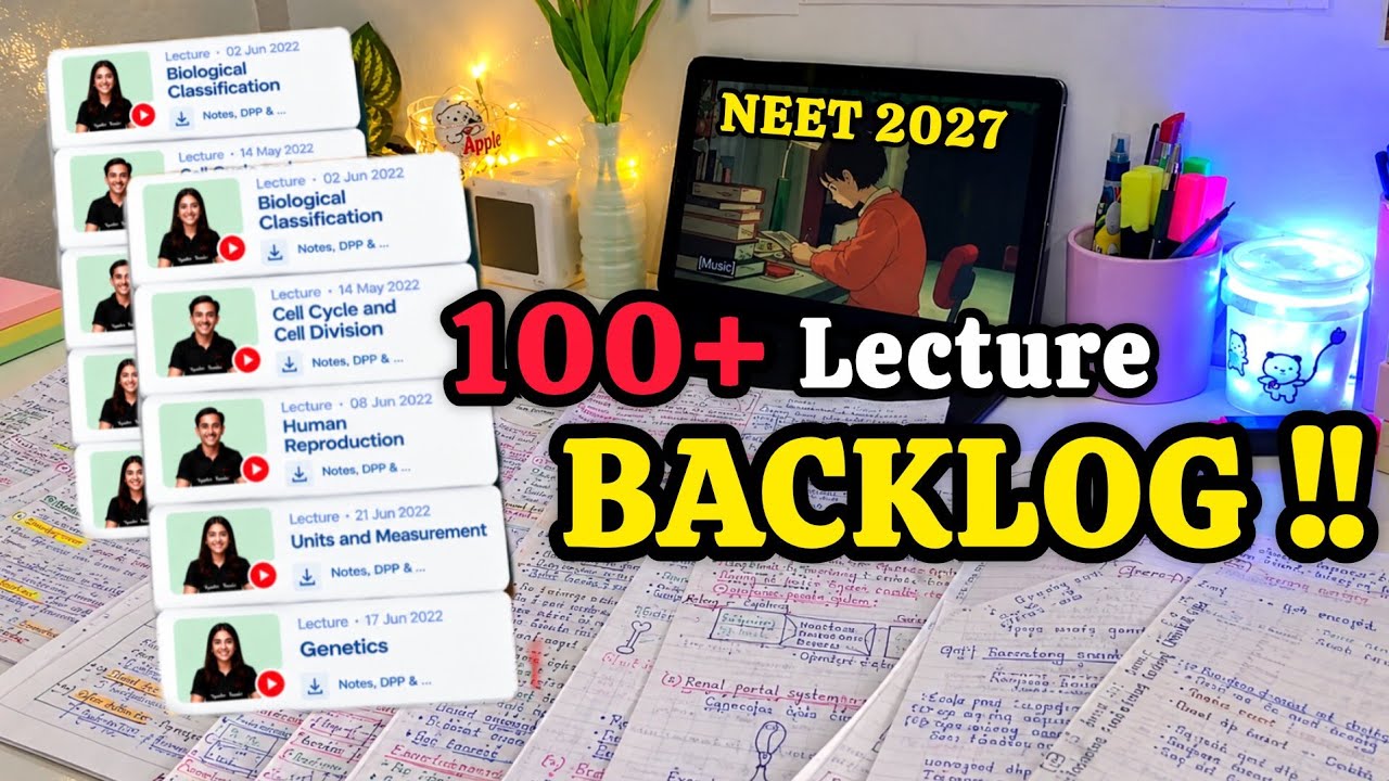 NEET 2027 : 150 Lectures BACKLOG ?😳 YES, You Can Still Complete It📚 #neetpreparation #neetmotivation