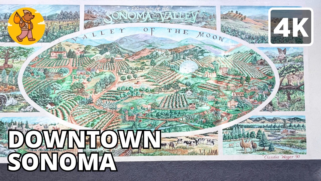 Downtown Sonoma Walking Tour 2026 | 4K California Wine Country City Walk