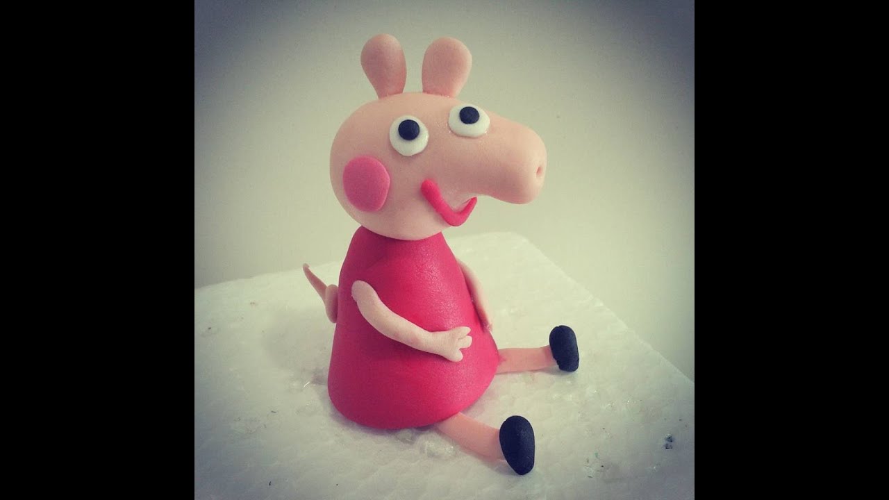Como modelar a Peppa Pig em pasta americana.