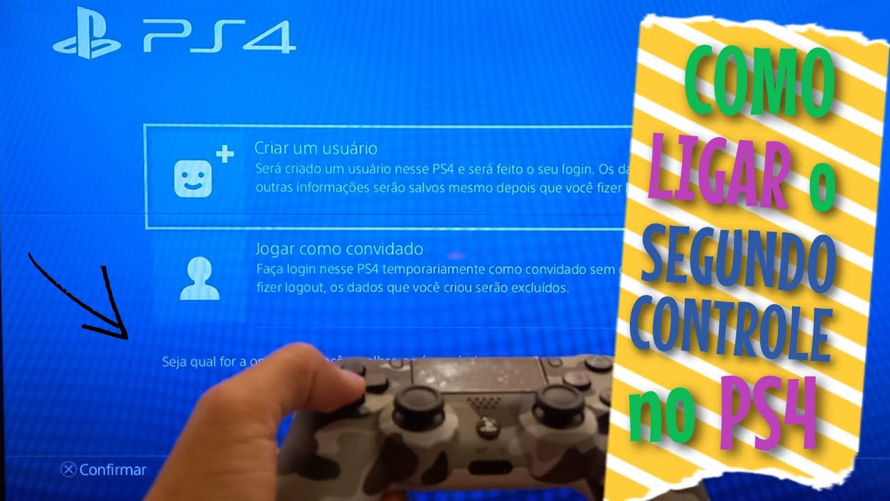 COMO LIGAR O SEGUNDO CONTROLE NO PS4!! COMO HABILITAR A SEGUNDA MANETE!!