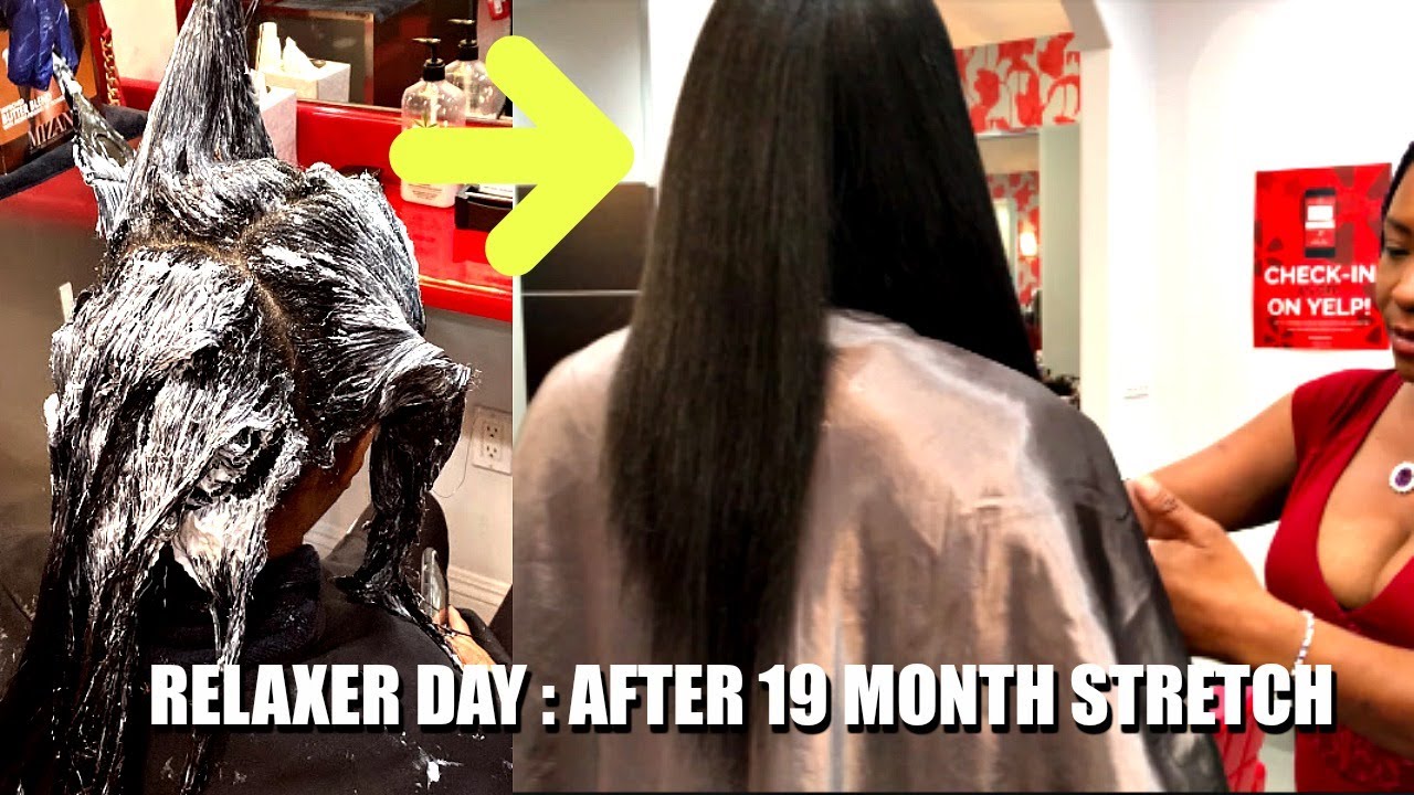 GETTING MY RELAXER AT THE SALON| AFTER OVER A YEAR OF STRETCHING!