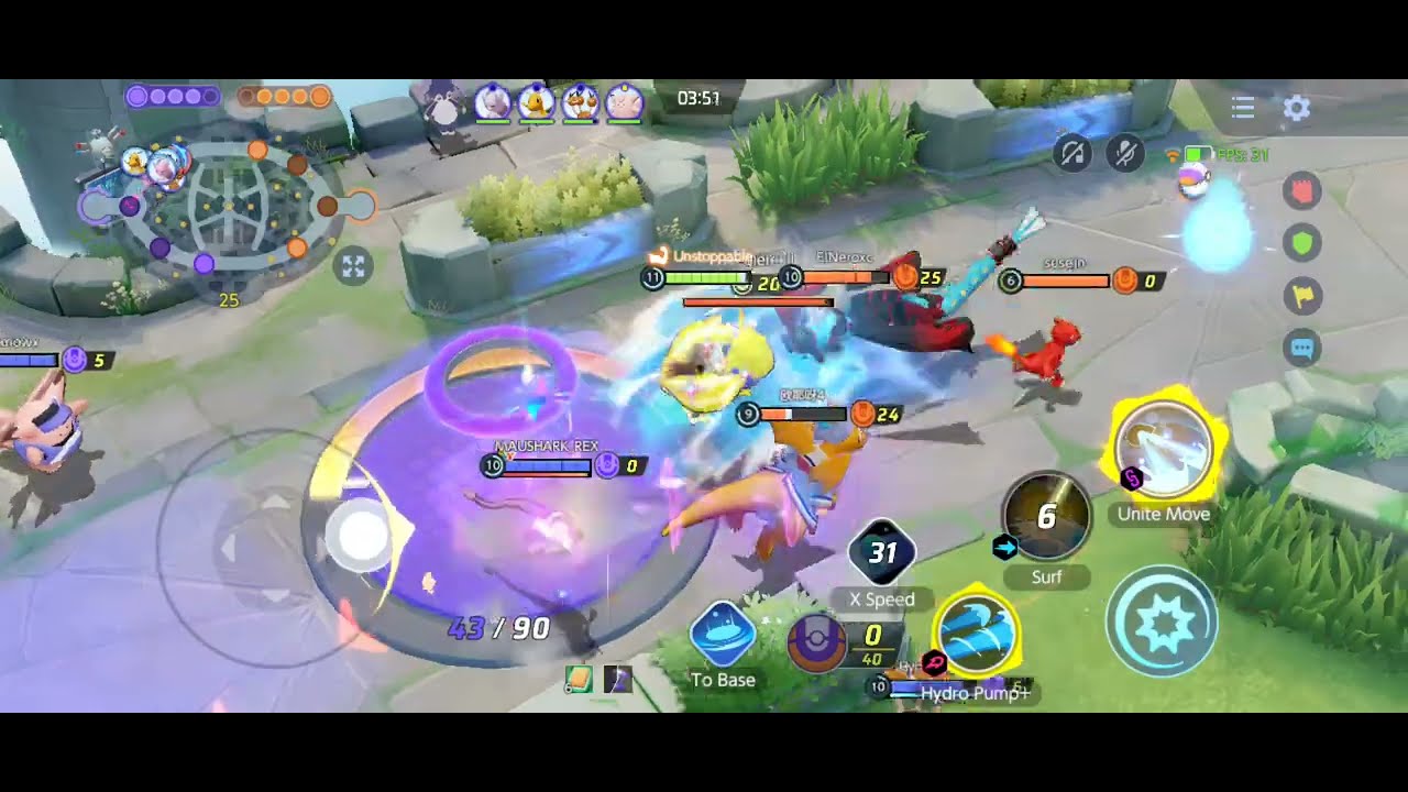 Pokemon Unite! HM45 Blastoise team wins at Special Kanto Battle! Kanto with Trainer MAUSHARK_REX! 