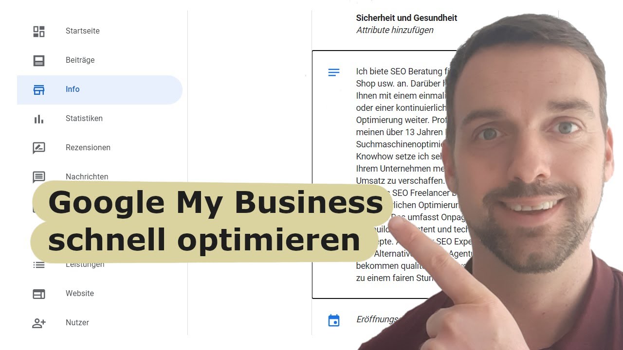Google My Business Optimierung - schnell & einfach