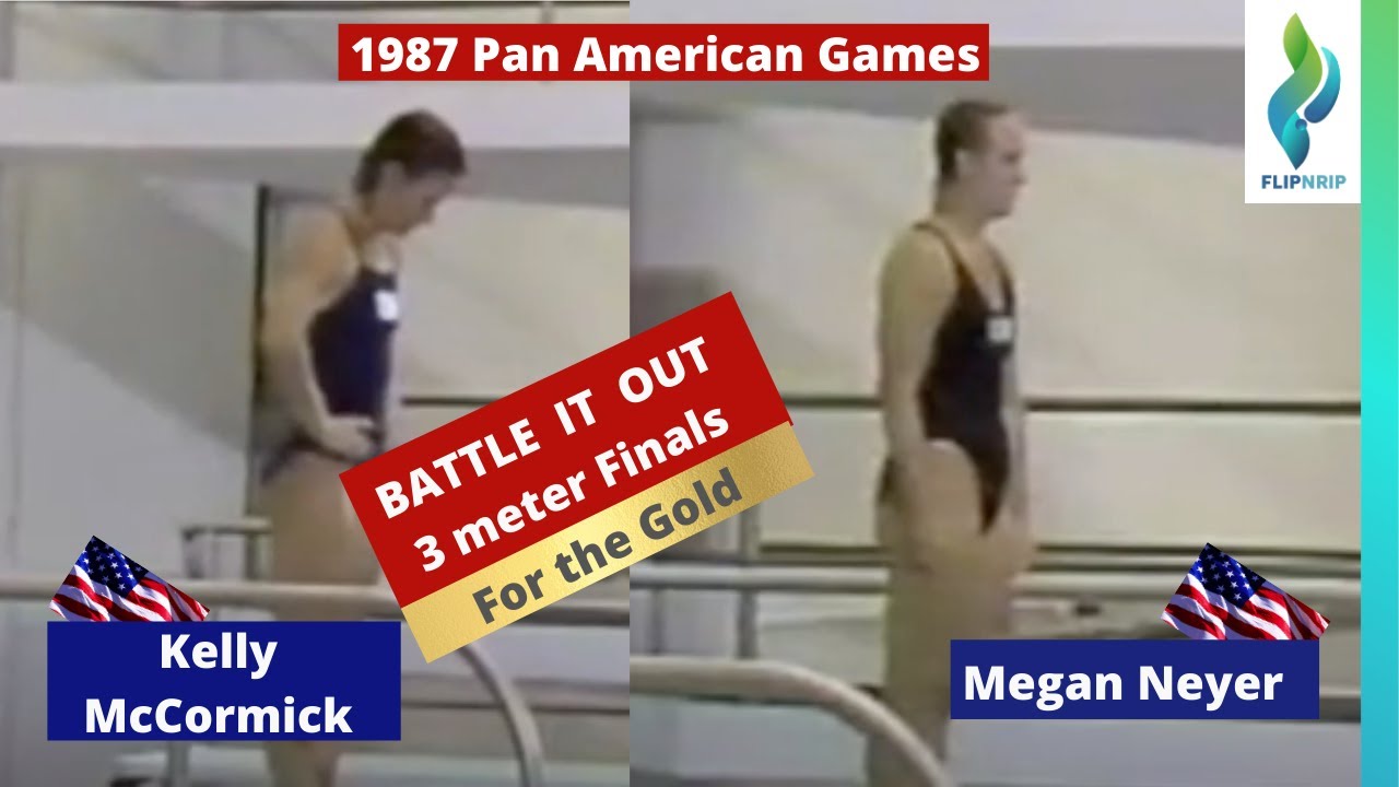 1987 Kelly McCormick & Megan Neyer battle it out - 3 meter springboard - Pan American Games