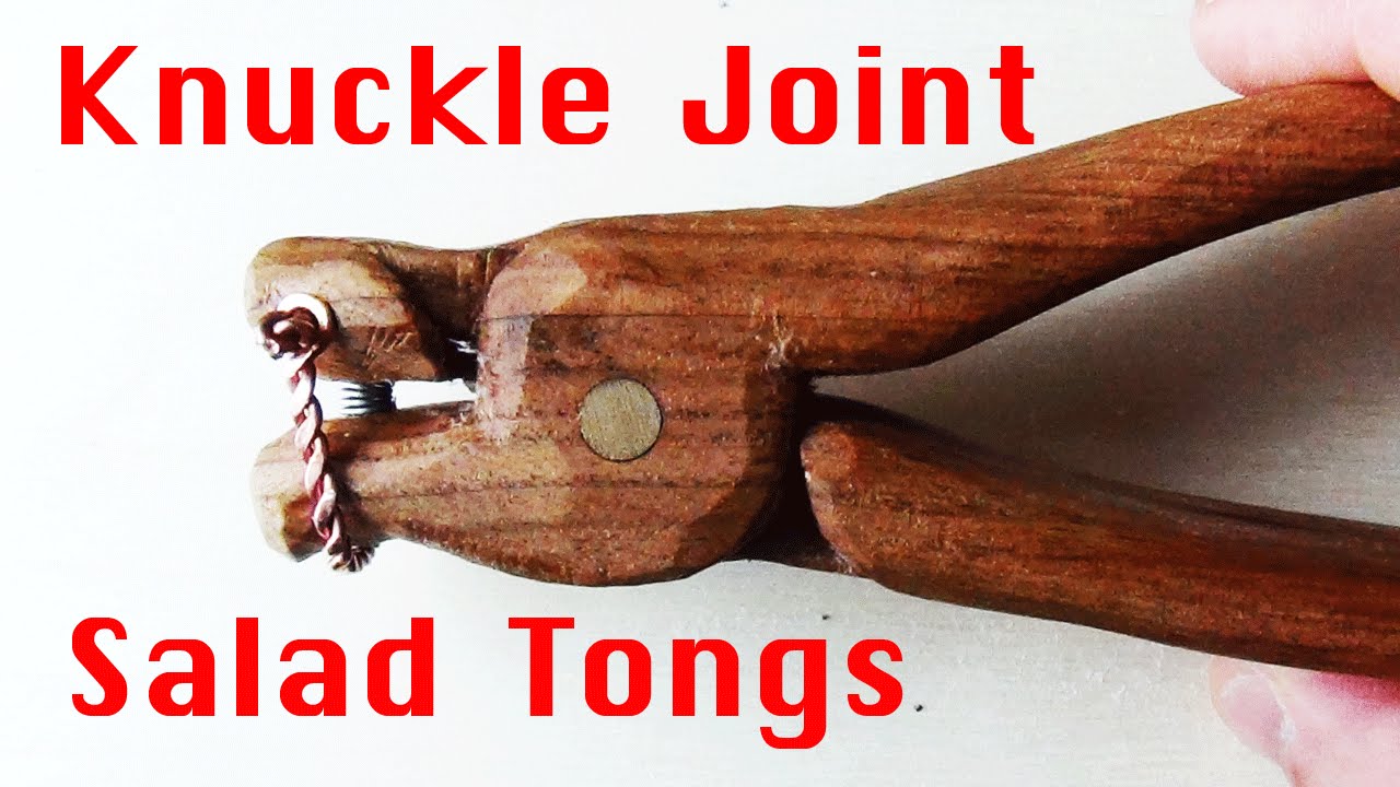 Knuckle Joint Salad Tongs From 1 Piece of Wood (2015 Kitchen Utensil Build Challenge)