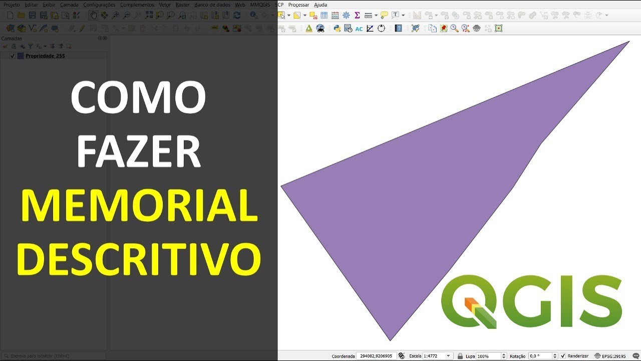 Como gerar Memorial Descritivo usando o QGIS | Tutorial