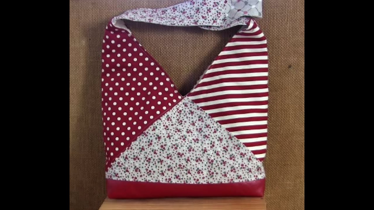Sac Triangles gde bandoulière base rectangle débutantE gros plans astuces explications patrongratuit