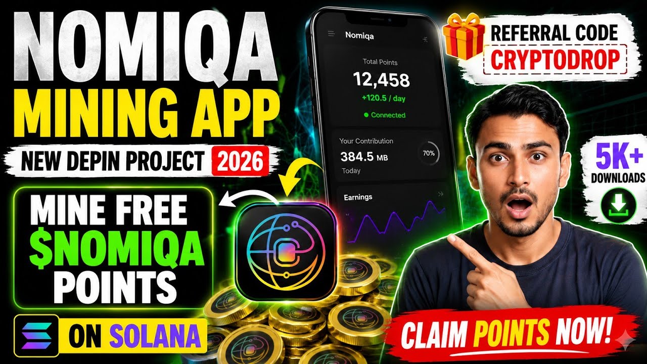 Nomiqa Mining App Review 2026 | Free DePIN Mining on Solana | Earn $NOMIQA Points