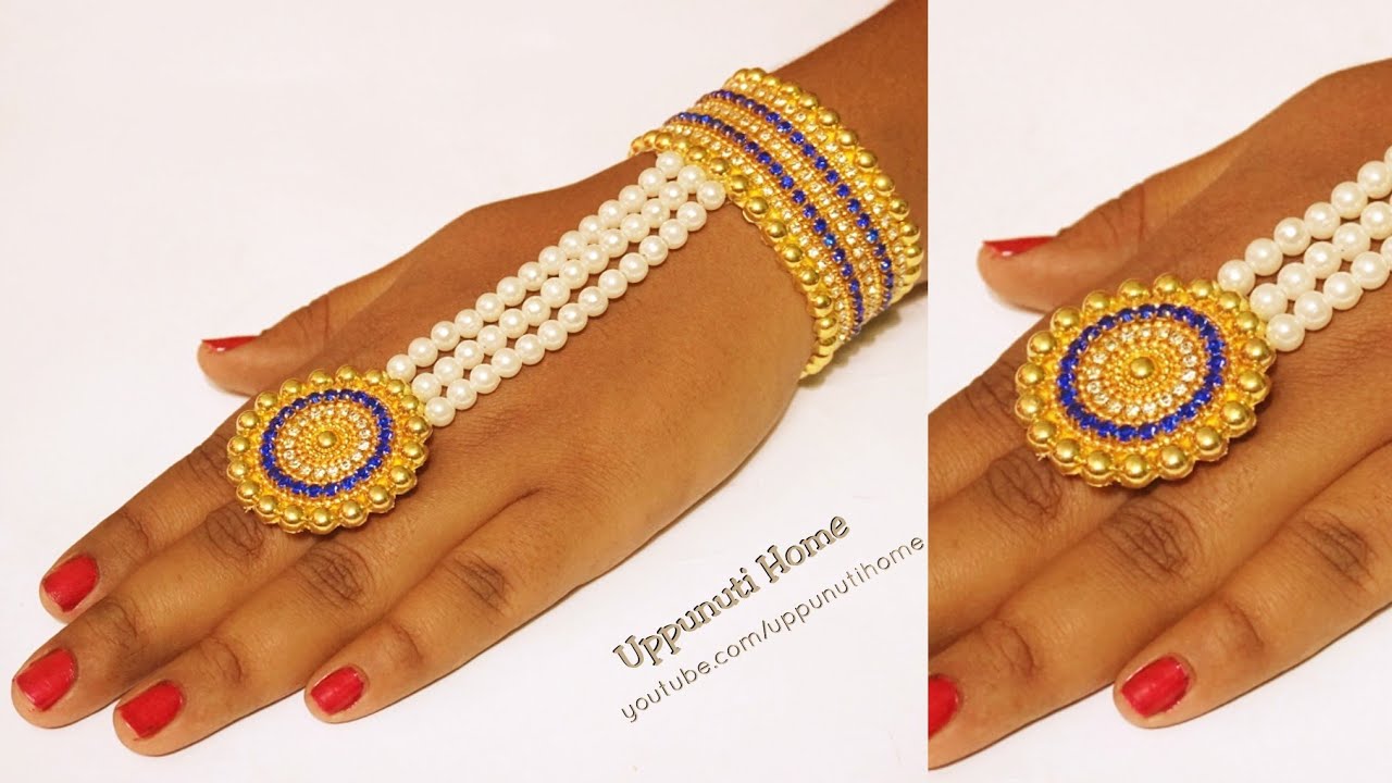 How To Make Beautiful Ring At Home | DIY | Making Bridal bracelet wrist & Ring /uppunutihome