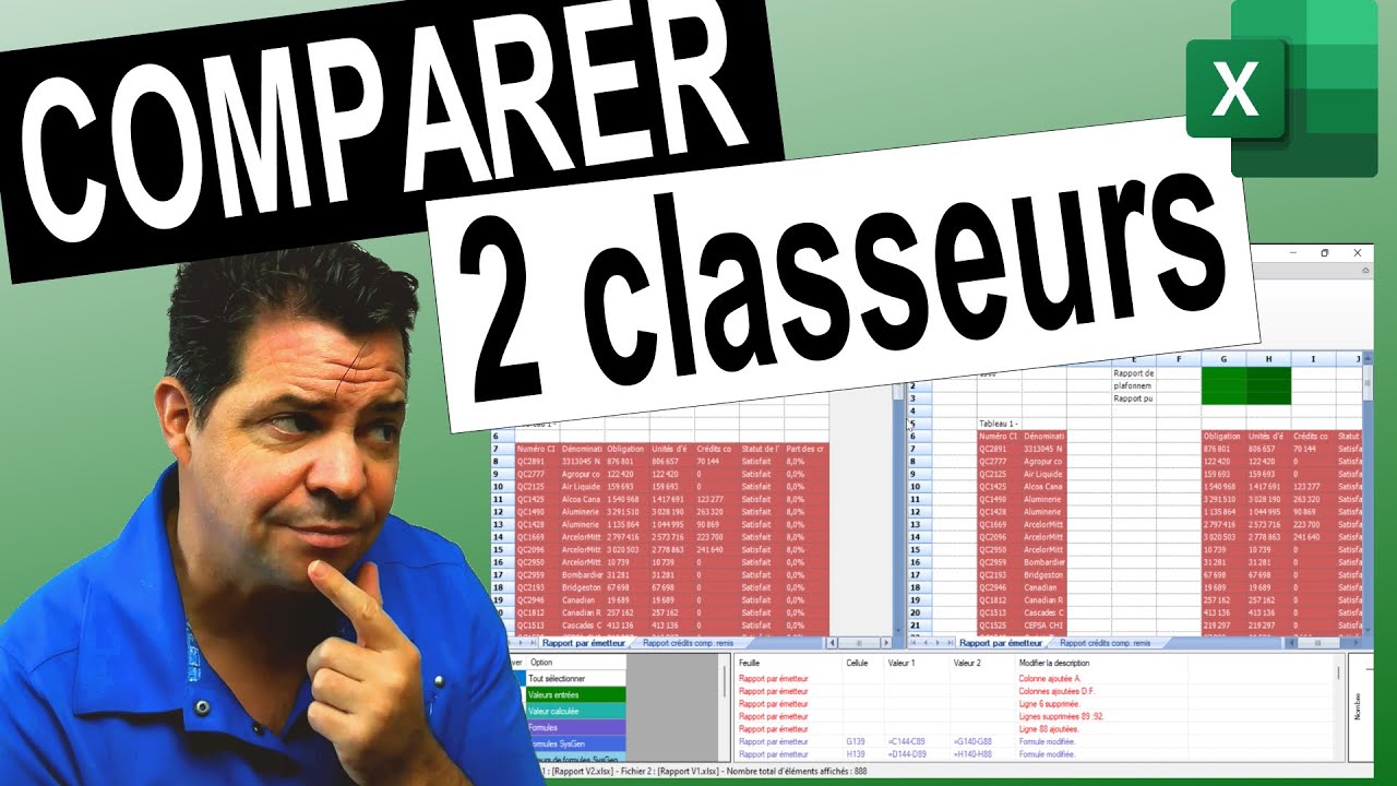 Comment Comparer 2 classeurs Excel