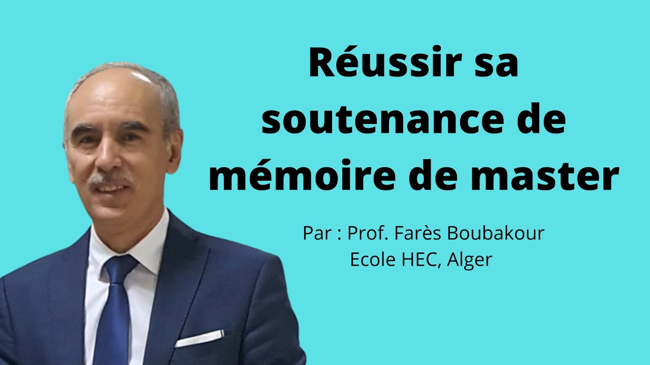 Réussir sa soutenance de mémoire de master  كيف تنجح في مناقشة مذكرة ماستر
