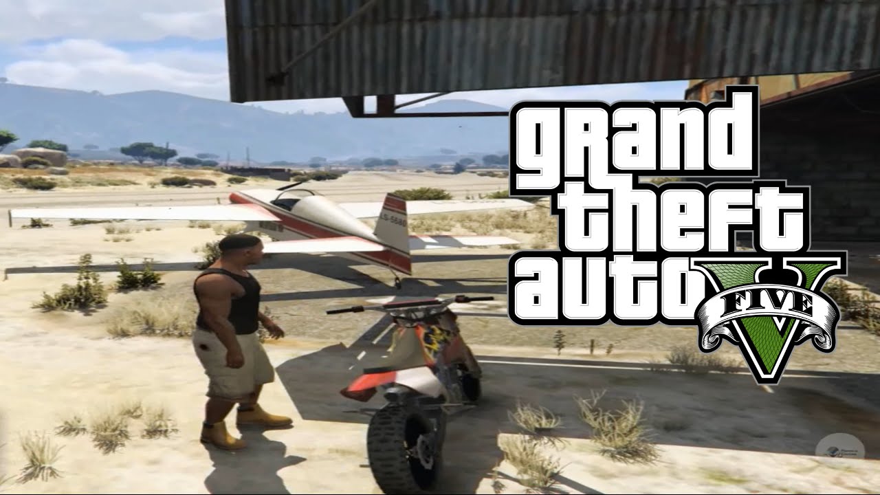 GTA V PC  - Gameplay do jogo - Explodindo um Avi&atilde;o e Conhecendo a Cidade