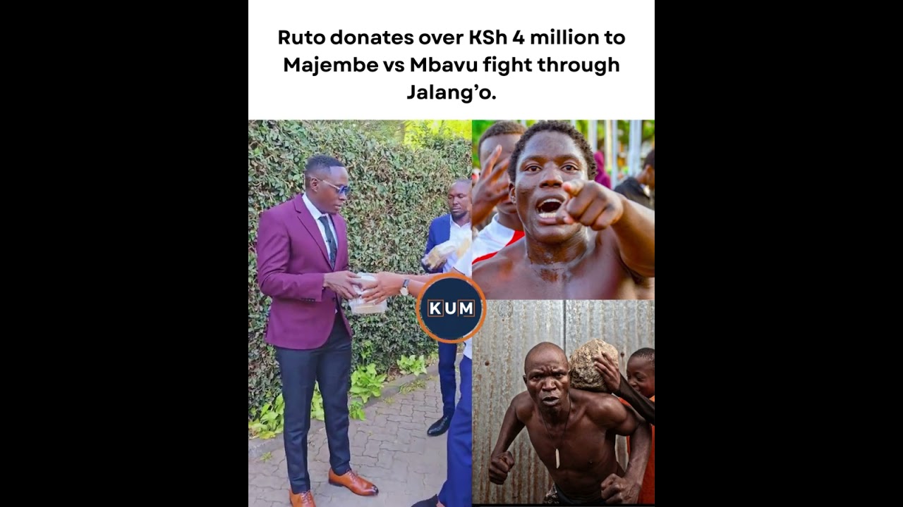 Ruto donates over KSh 4 million to Majembe vs Mbavu fight through Jalang’o.