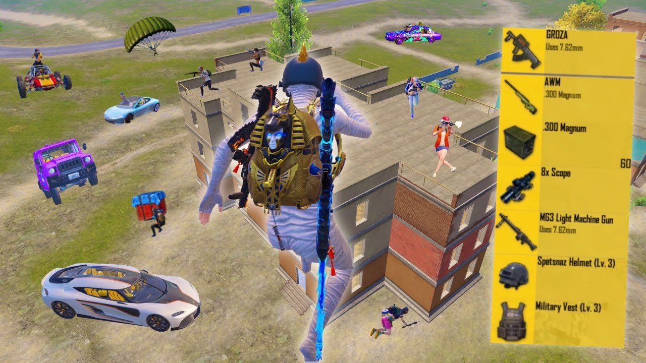NEW BEST LOOT GAMEPLAY in APARTMENTS😍 AWM + GROZA | PUBG Mobile - BGMI