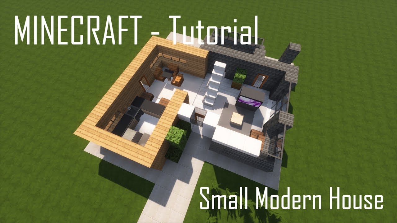 Minecraft Small Modern House - Tutorial (Interior)
