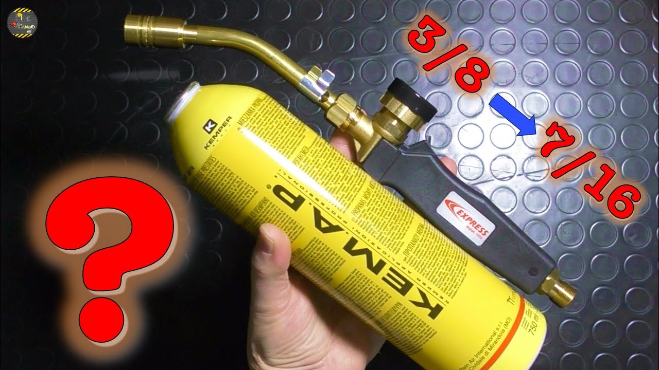 Come collegare un cannello 3/8 con una bombola usa e getta. Problemi per la brasatura forte
