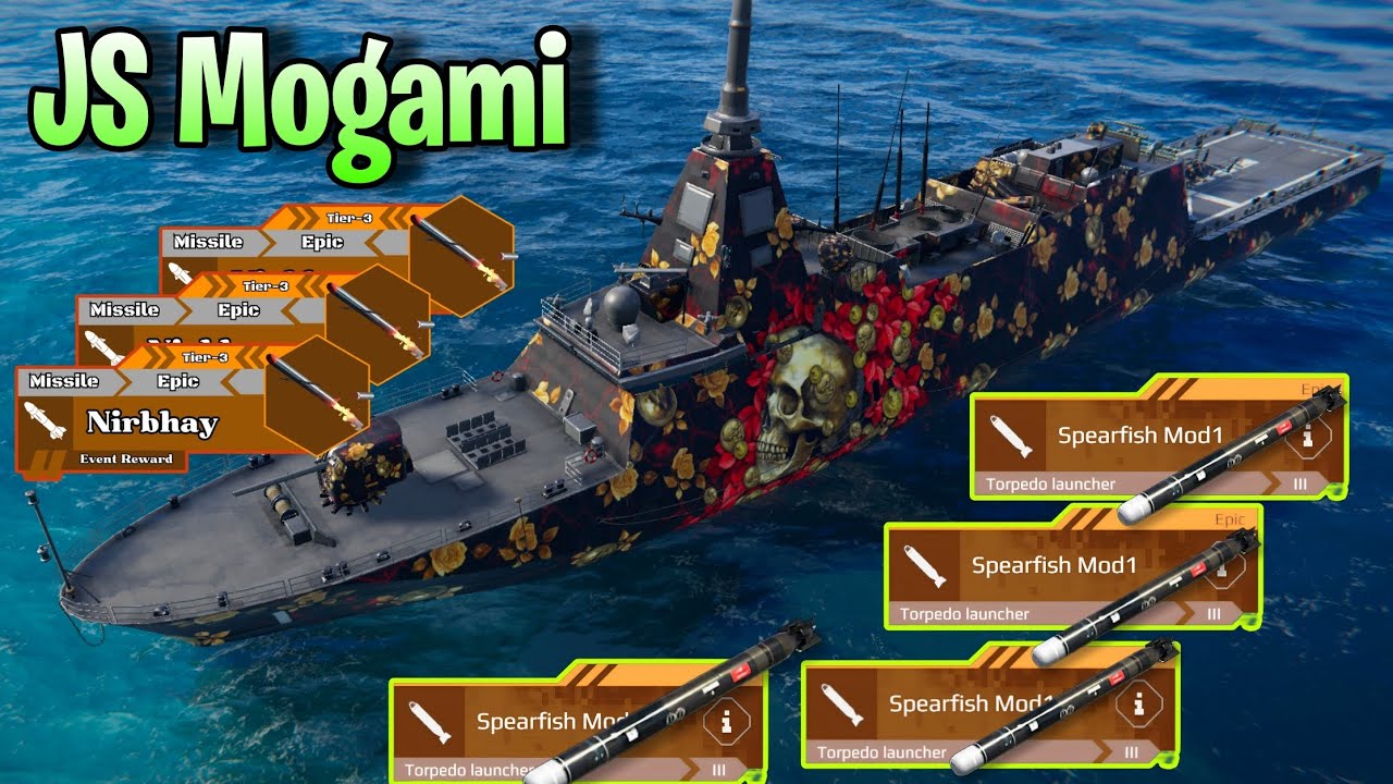 JS Mogami - With Full 🔥Spearfish Mod1 Torpedos- Modern Warships