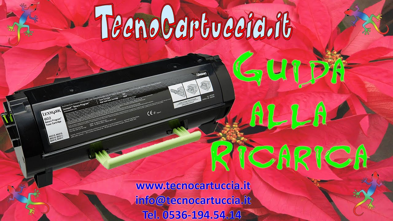 Istruzioni Ricarica Toner Lexmark MX310 MX410 MX510 MX 511 MX610 D N H E 602 602H