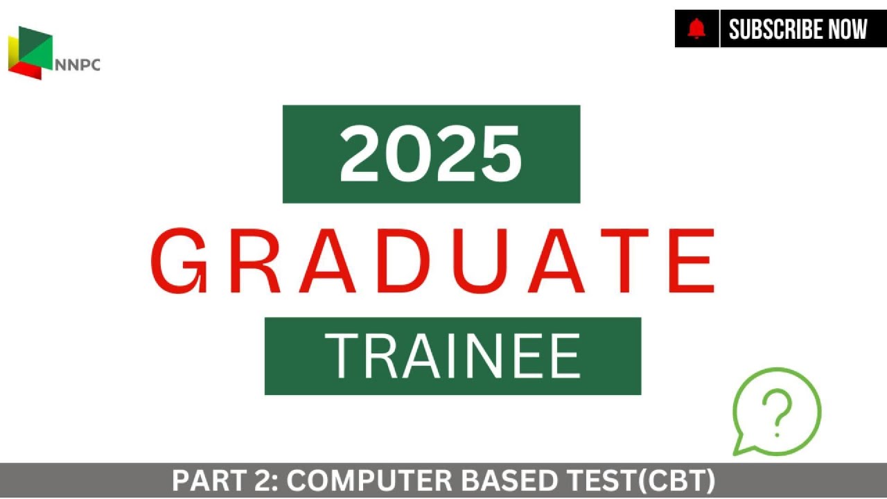 NNPC 2024/2025 GRADUATE TRAINEE: COMPUTER BASED TEST (CBT) 2 #graduatetrainee #internship #cbt