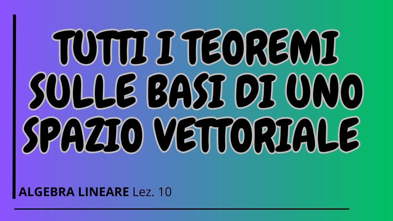 Teoremi sulle basi e dimensione : unicità,esistenza, equicardinalità,caratterizzazione,completamento