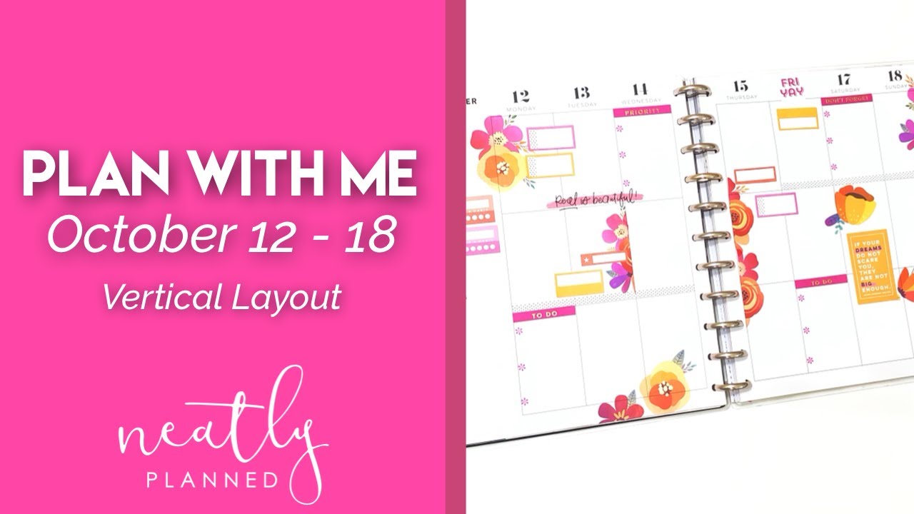 Plan With Me Happy Planner | October 12 - 18 Vertical Layout