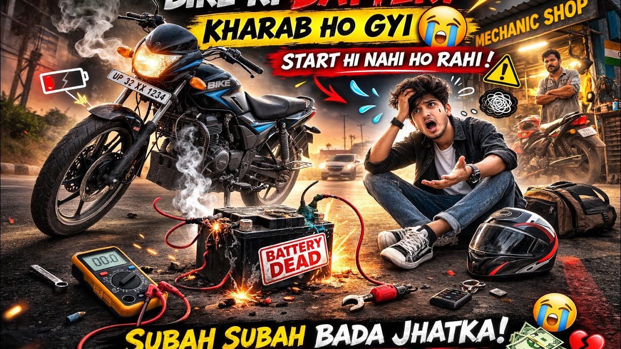 Bike Ki Battery Kharab Ho Gyi 😭 Ab Kya Kare?