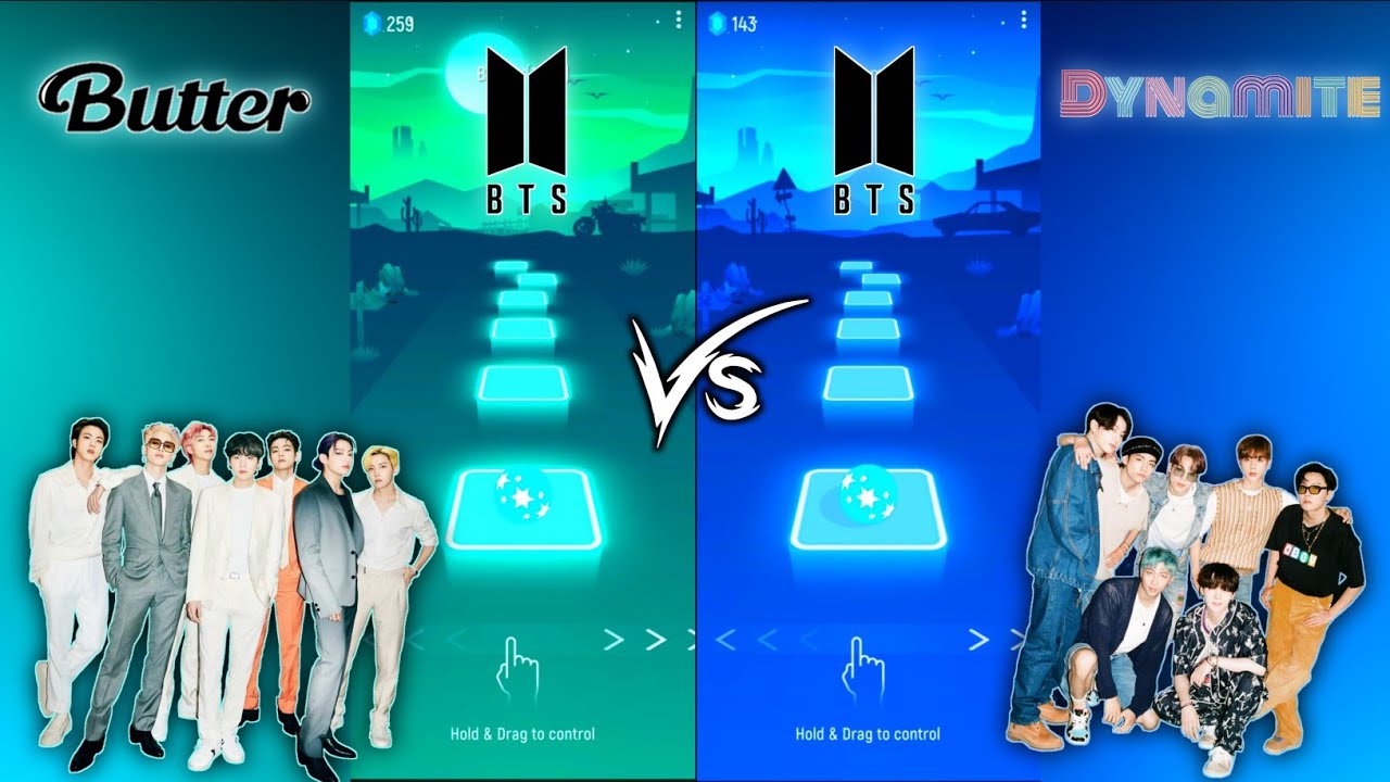 BTS Butter Vs BTS Dynamite | Tiles Hop Custom Level Endless Mode | BeastSentry