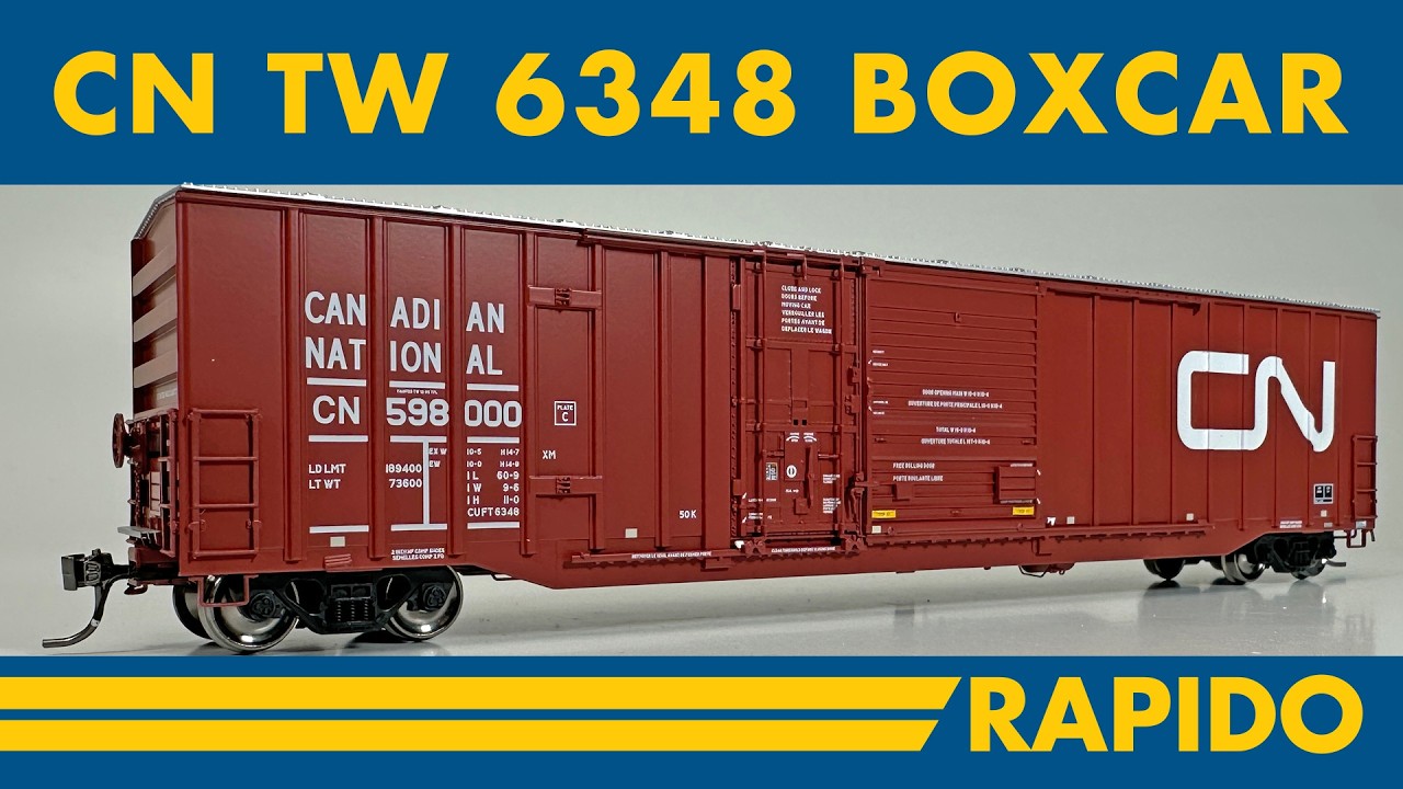 Товарные вагоны Trenton Works CN 6348 с комбинированными дверями уже здесь!