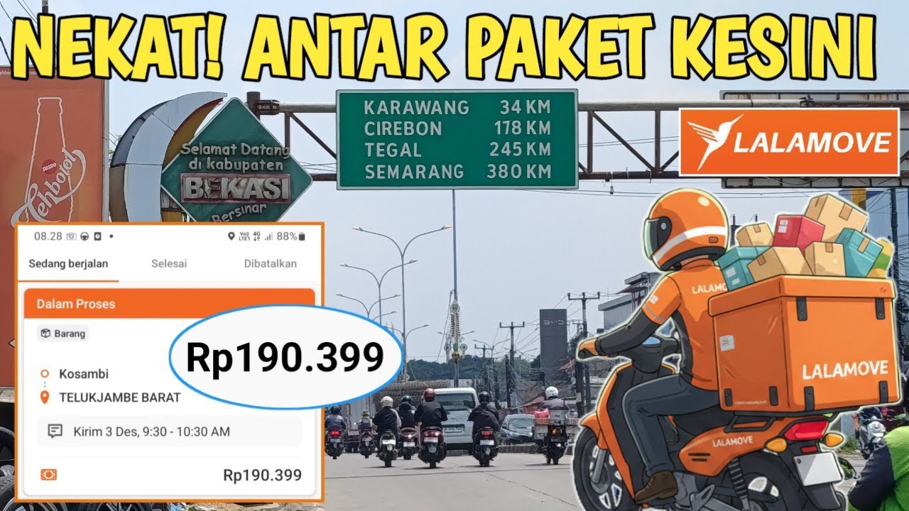 PERTAMA KALI ANTAR PAKET KESINI KURIR DRIVER LALAMOVE | WANT TRIP