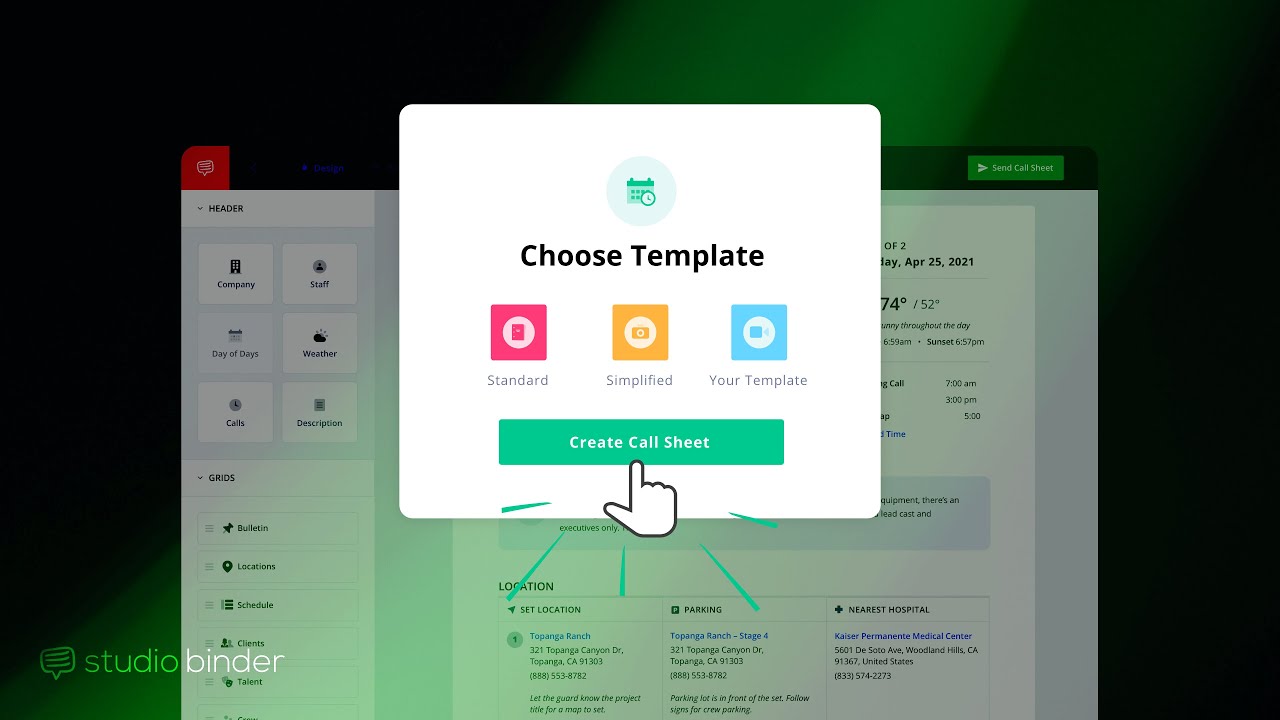 How to Make a Call Sheet Template in StudioBinder | Call Sheet Tutorial