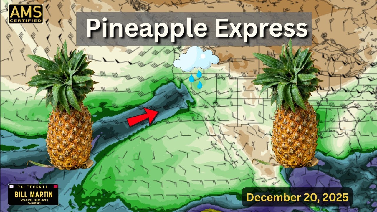 Pineapple Express Targets California for Christmas—Heavy Rain, Wind & Snow
