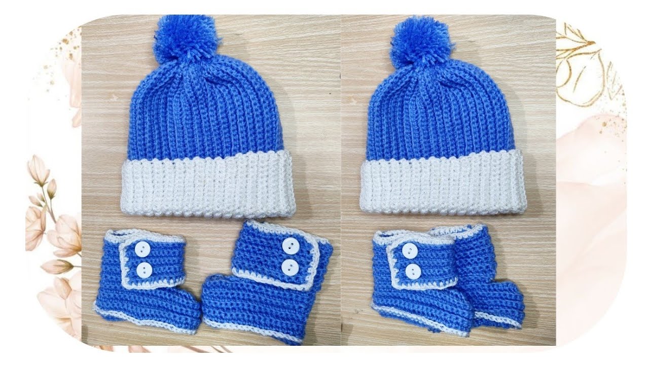👶Gorro y zapatitos de bebe tejidos a crochet