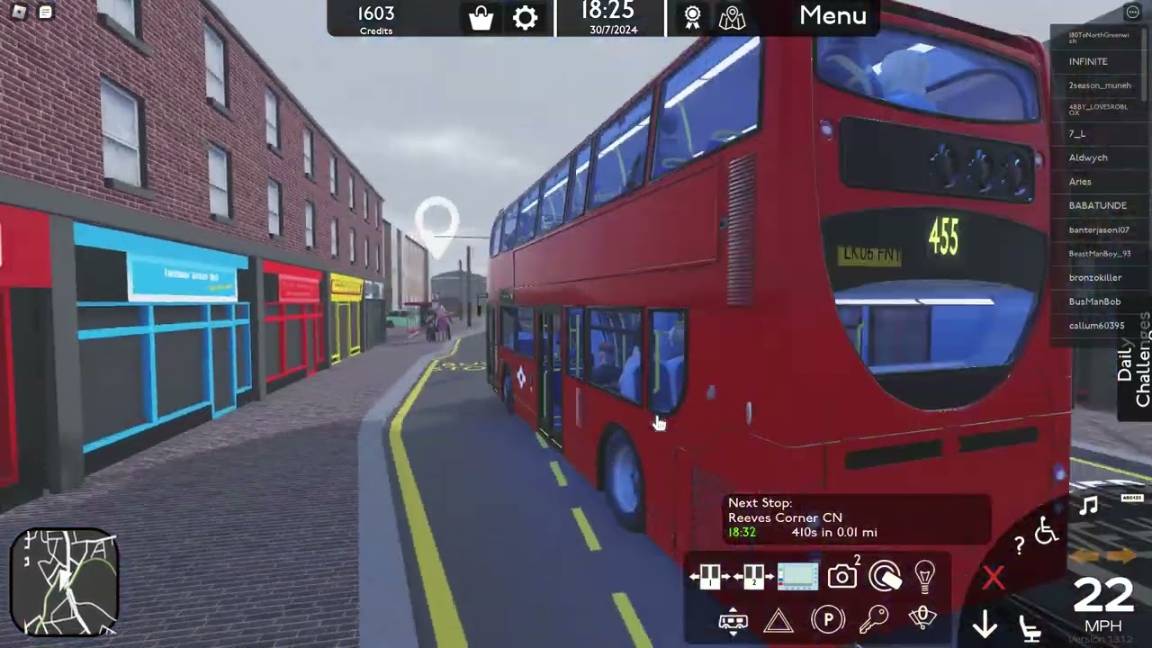 [KICKDOWN] 455 Bus Route | Croydon Roblox