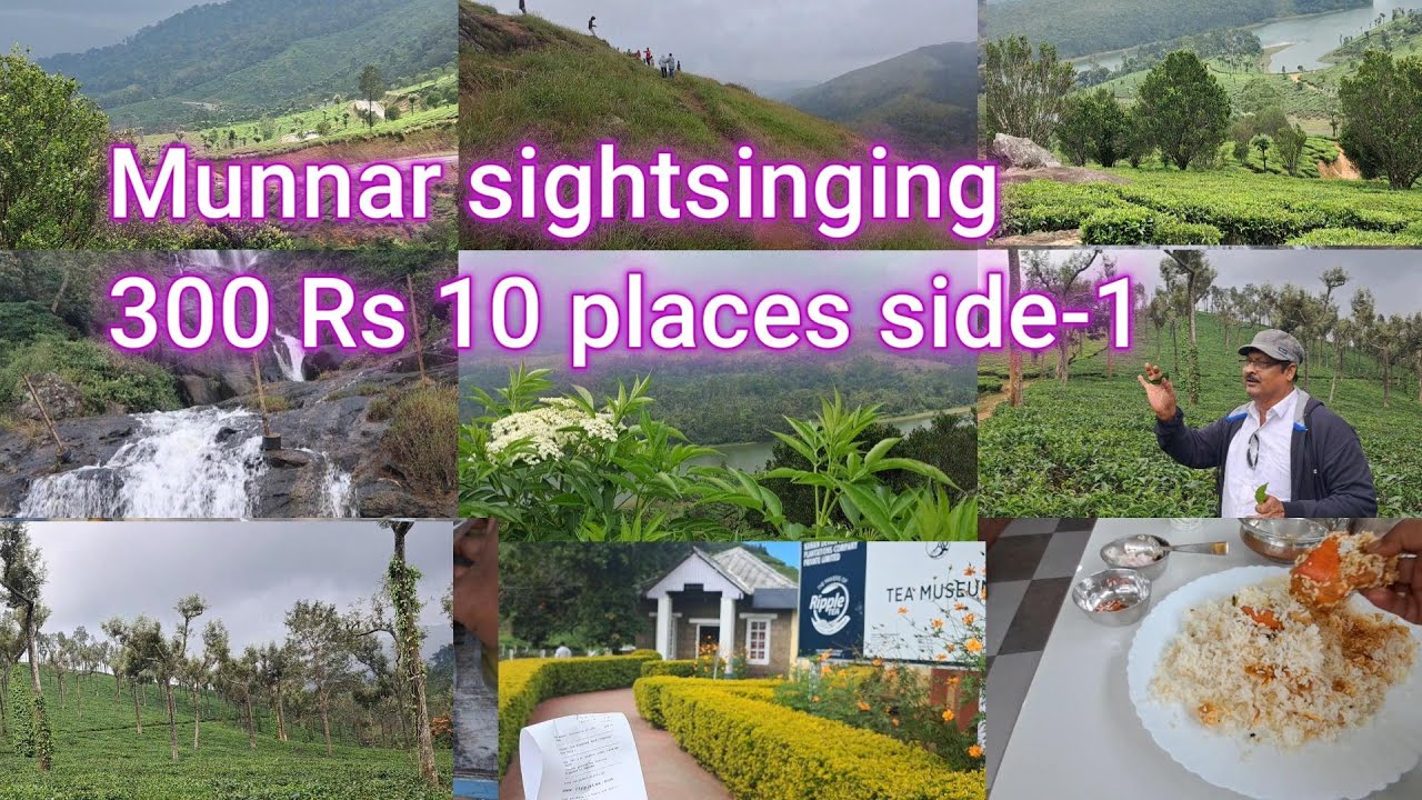 మున్నార్ చతురంగపర side sight singing /300Rs 10ప్లేసెస్ Munnar chathurangapara /Cheeyapara Waterfalls