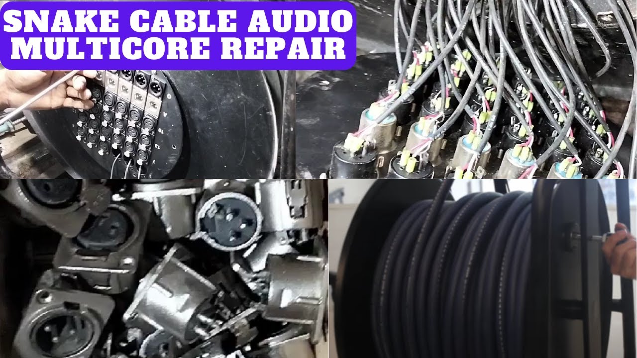 How to Repair a Snake cable Audio multicore cable Male and Female XLR । ।   Audio link Repair