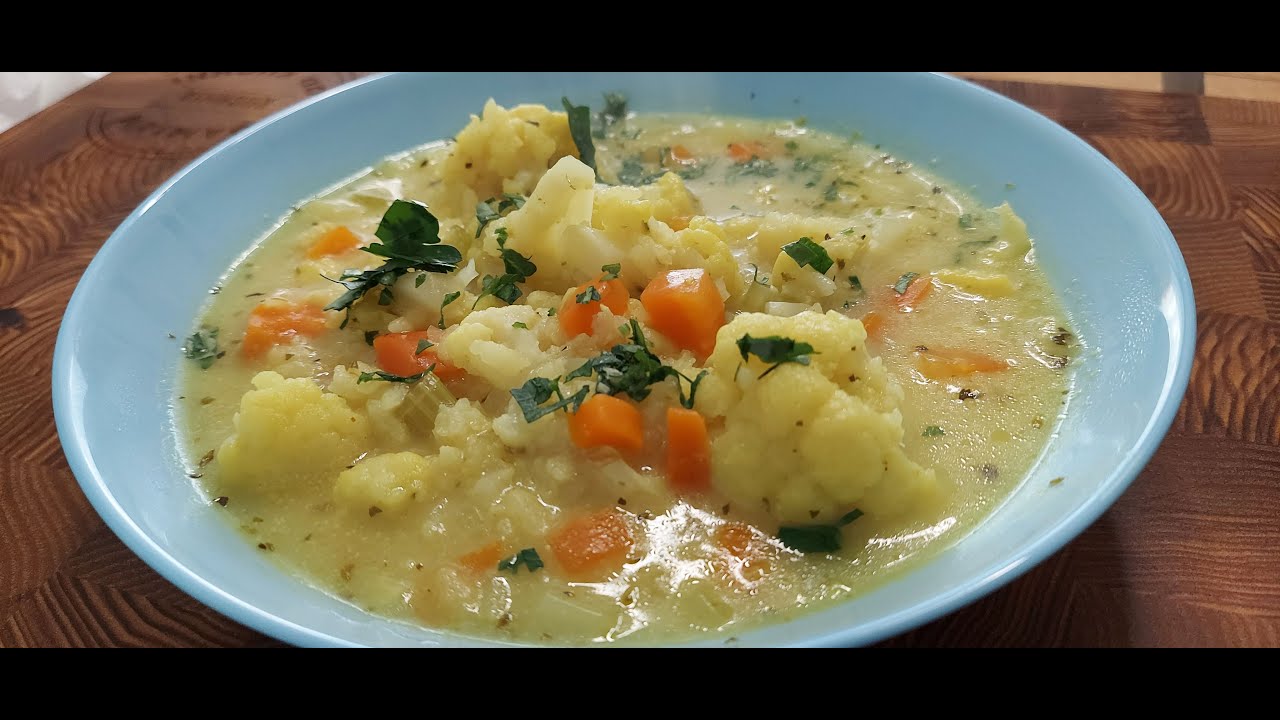 Zupa Kalafiorowa z ryżem. Cauliflower soup with rice