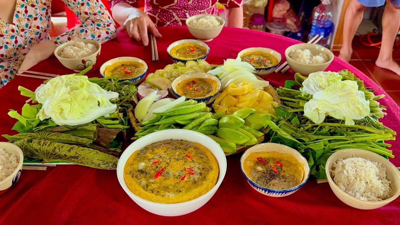 Mắm Chưng Hột Vịt Mà Có Đủ Các Loại Rau Như Này Thì Ăn Mới Đã Thèm •HRUM |#140