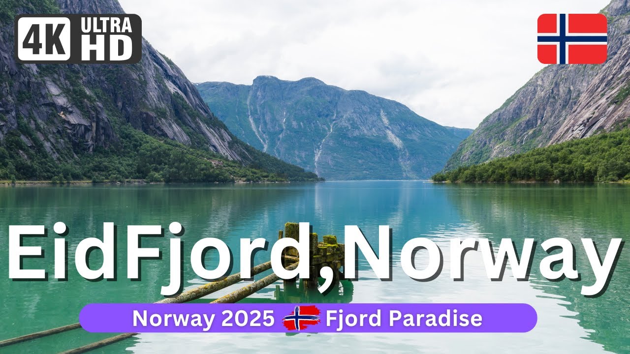 Eidfjord, Viking Village Walking Tour, Norway Summer 4K | Streets Vibes 2025