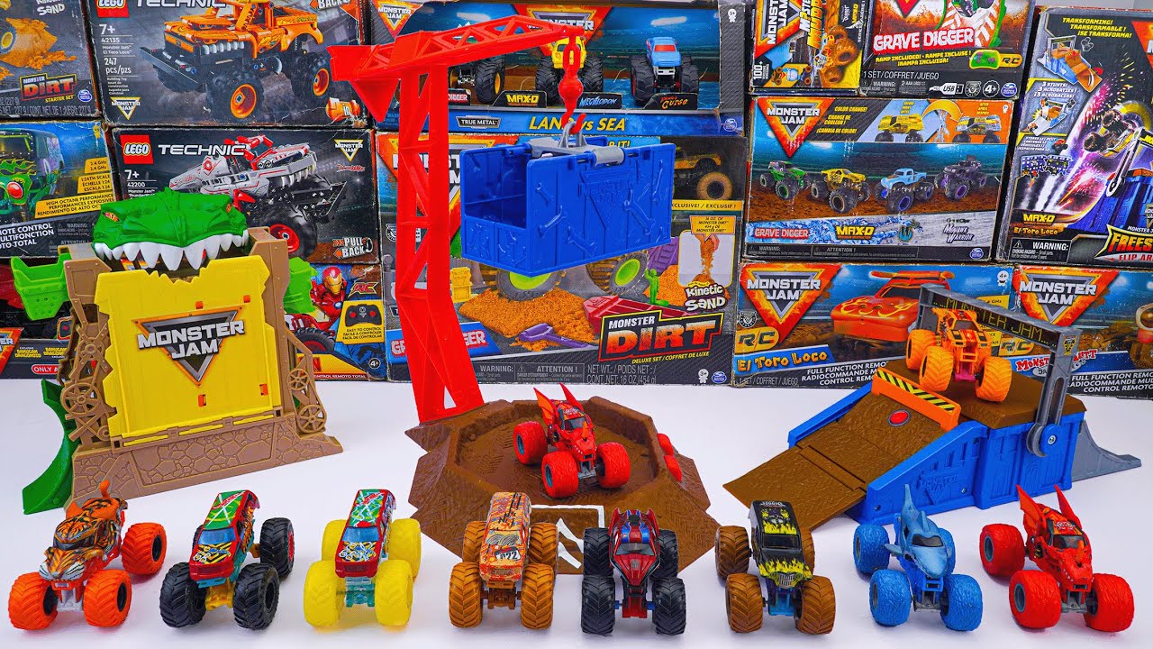 Monster Jam Collection Unboxing Review | Monster Jam Monster Mutt Dalmatian Blastin&rsquo; Bones Play Set