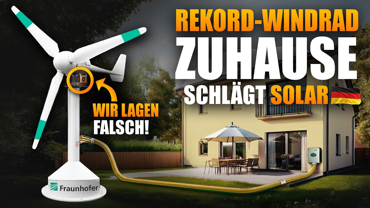 Neues Fraunhofer-Windrad: 100% Autarkie jetzt möglich?! (SERIENREIF)