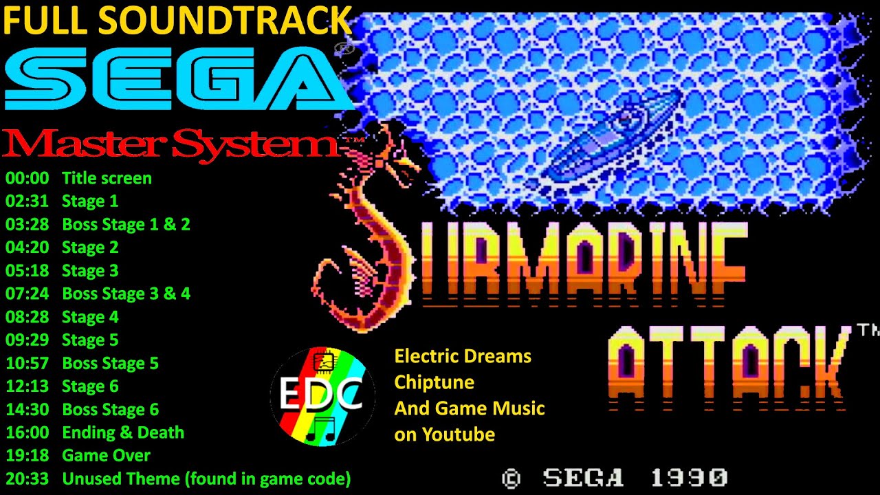 Submarine Attack FULL SOUNDTRACK OST - Sega Master System