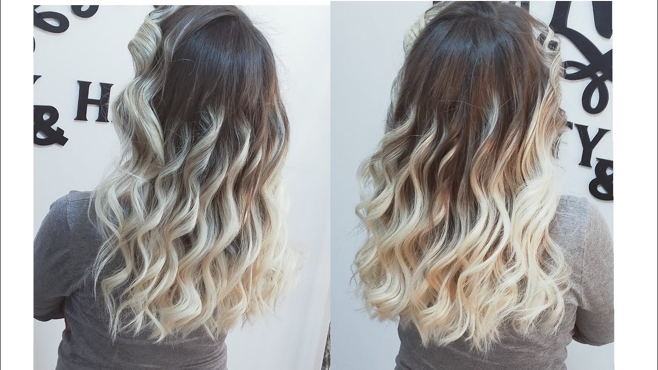 ombré blond très clair اومبري اشقر فاتح جدا