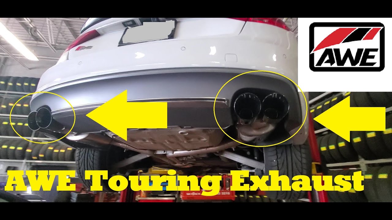 AWE TOURING EDITION EXHAUST with NON-RESONATED DOWNIPIPES Install on Audi S5 | B8.5 V6 Supercharged