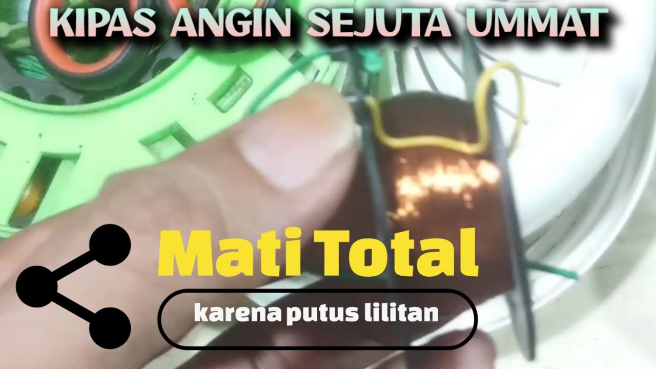 GULUNG ULANG DINAMO KIPAS ANGIN GANTUNG mati total