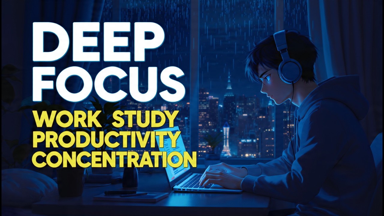 🔴 LIVE –  Late Night Work & Study Focus – Live