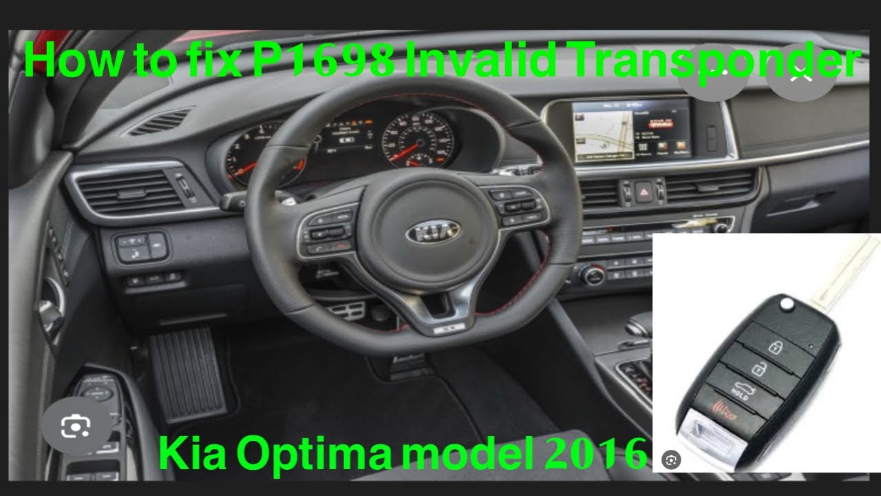 P1698 Invalid Transponder Kia optima model 2016 How fix immo off by immo doctor 
