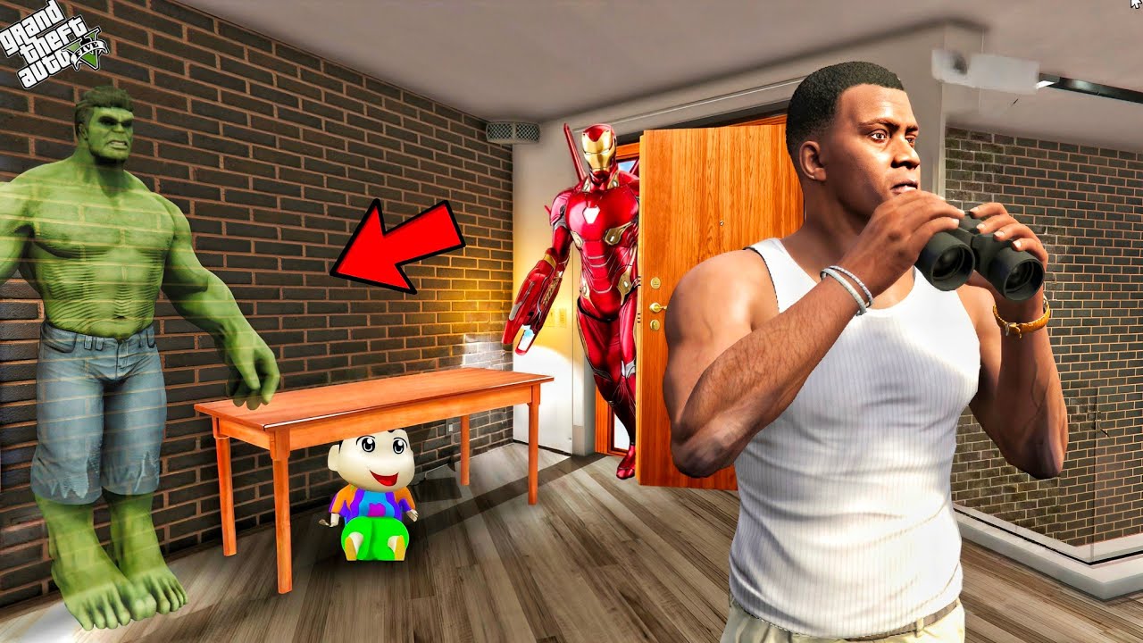 Franklin And Avengers Playing Ultimate Hide & seek || Gta 5 